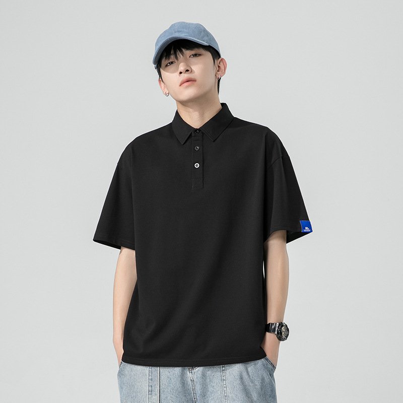 Pánské jednobarevné polo tričko s krátkým rukávem