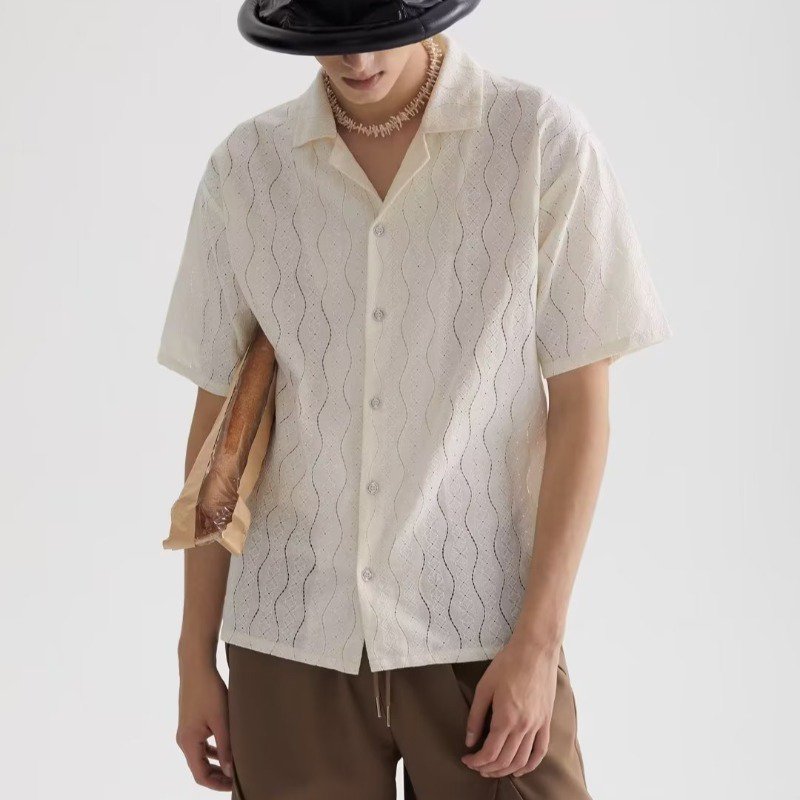 Kubánský obojek design malé vintage krátký rukáv