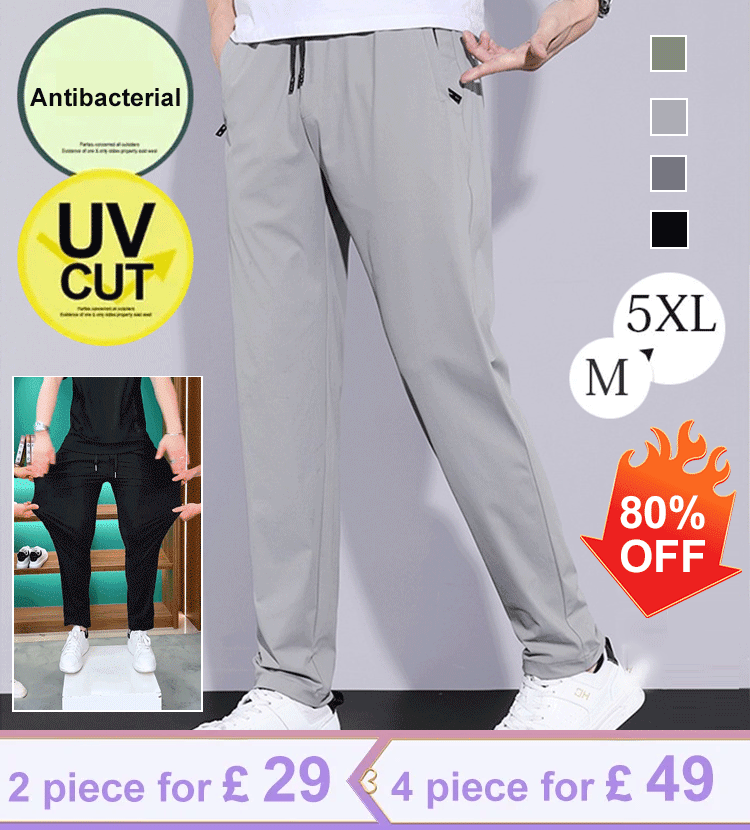 Ultra-thin and breathable, durable for long wear, unisex, advanced technology fabric ice silk pants