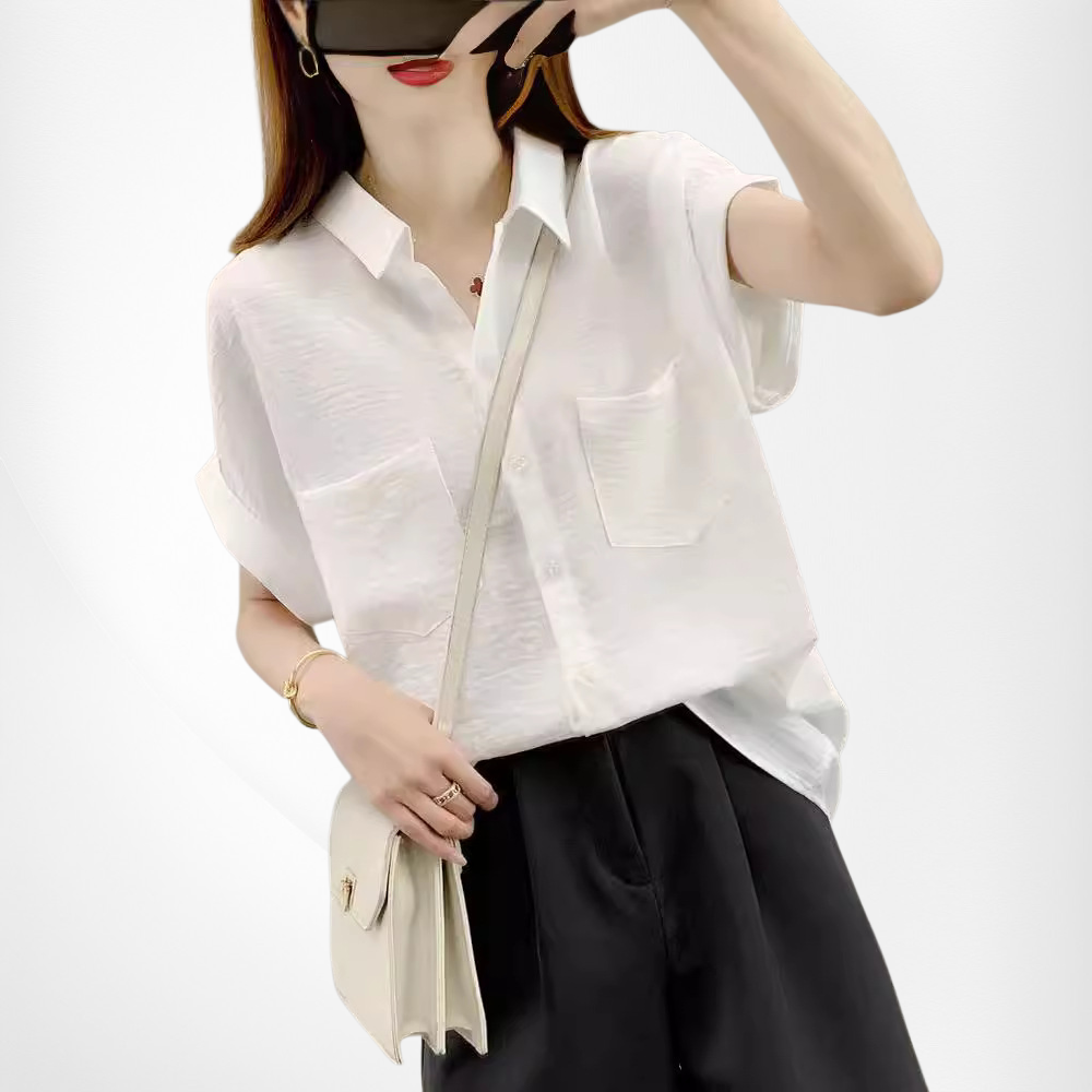 Modische Chiffon-Bluse mit langen Ärmeln