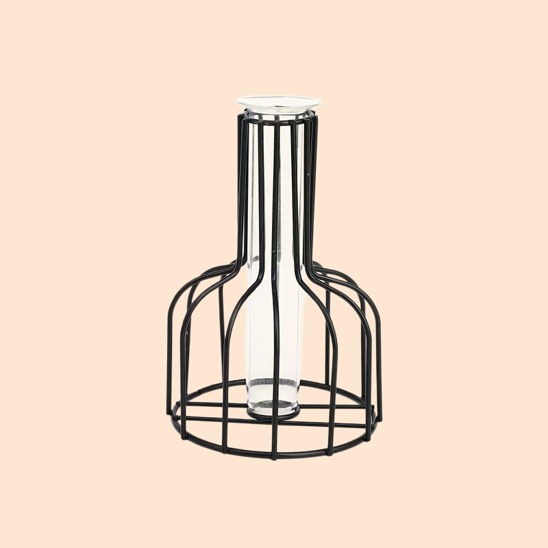 ヨーロピアンスタイルのアイアン製ゴールドハイドロカルチャー花瓶