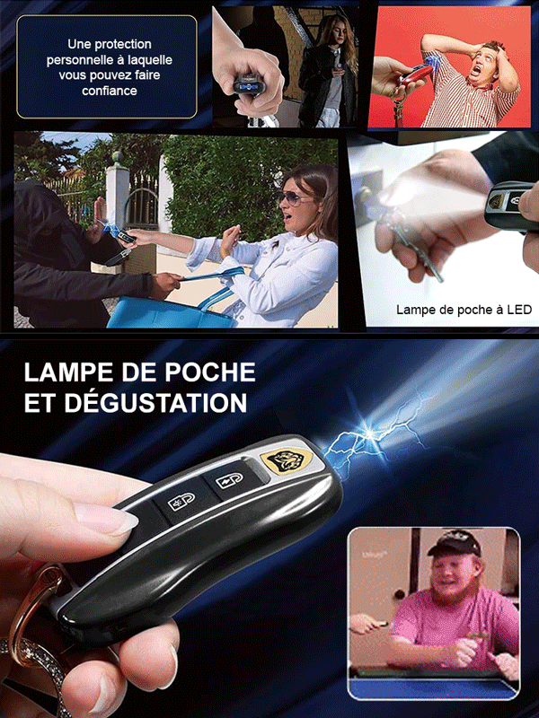 Porte-clés de défense personnelle multifonction.