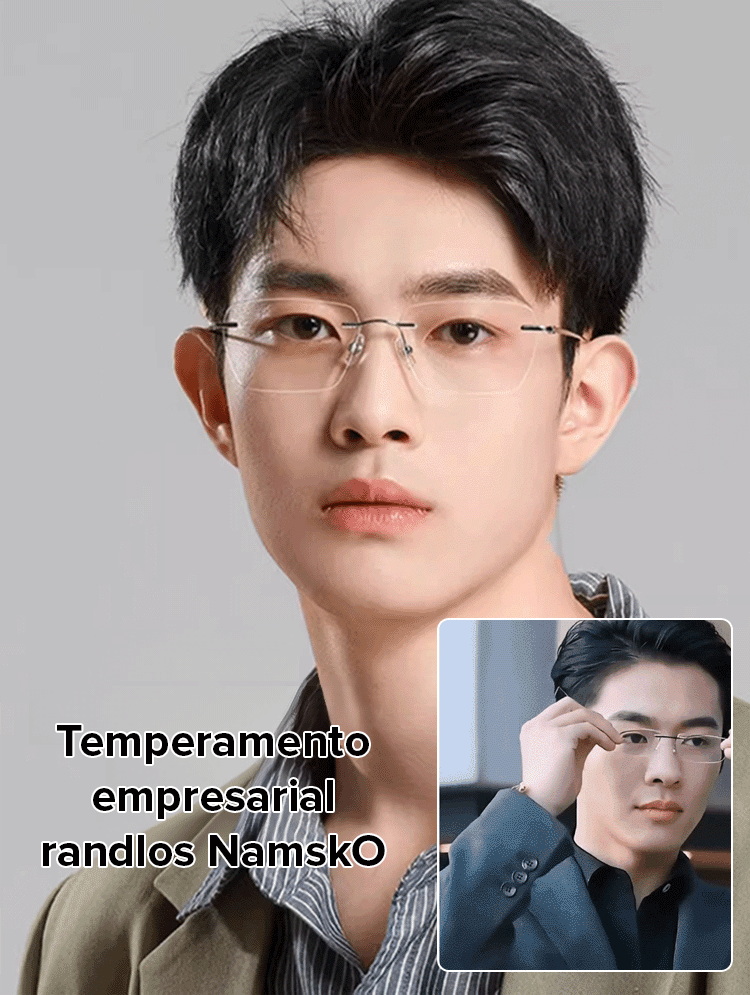 Eterlens Gafas de lectura sin marco con lentes fotocromáticos 【Unisex】