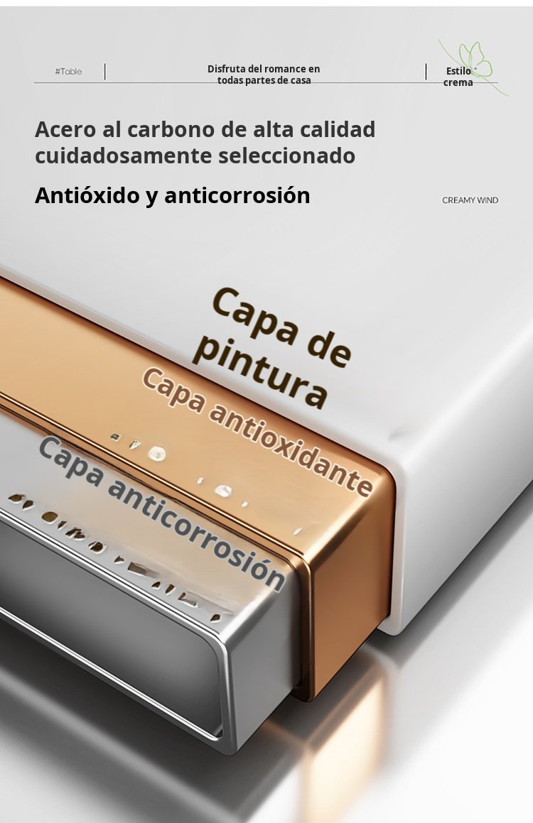 Vista lateral del estante de almacenamiento para especias