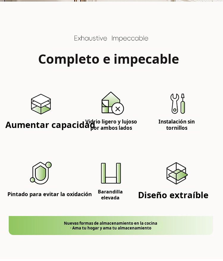 Organizador de especias de pared para cocina moderna