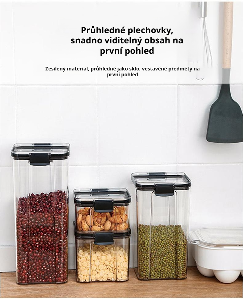 Domácí dóza na potraviny s pevnou sponou