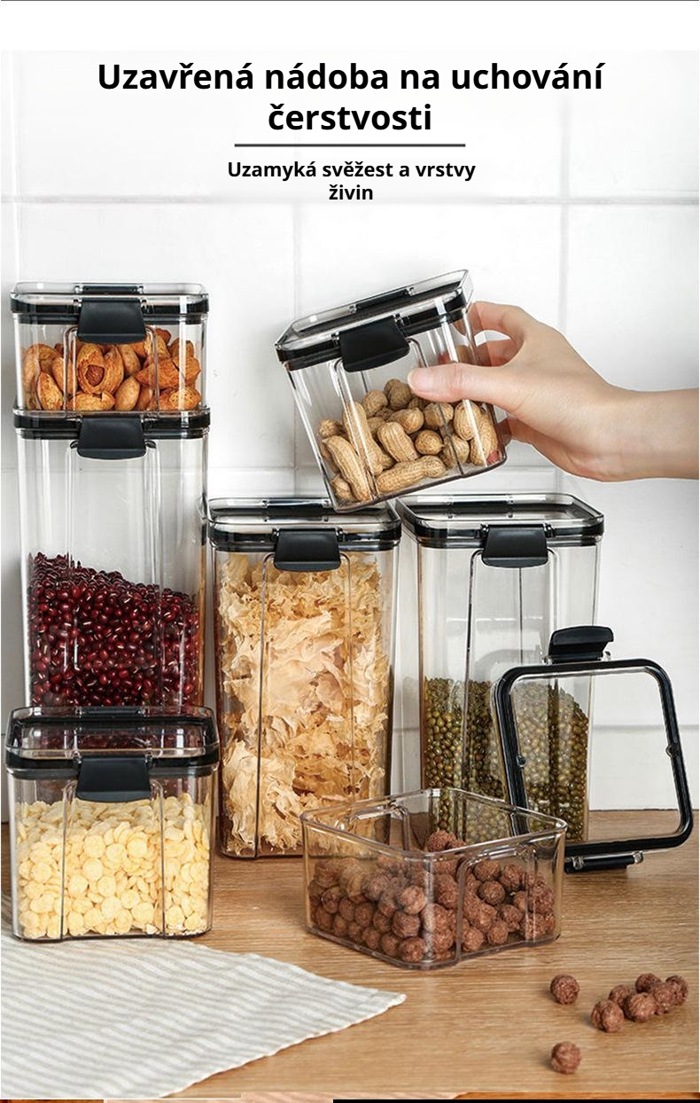 Uzavíratelná kuchyňská nádoba na skladování potravin