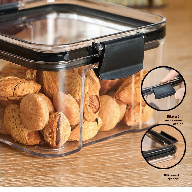 Kuchyňská spona uzavíratelná nádoba, domácí potravinářská skladovací dóza