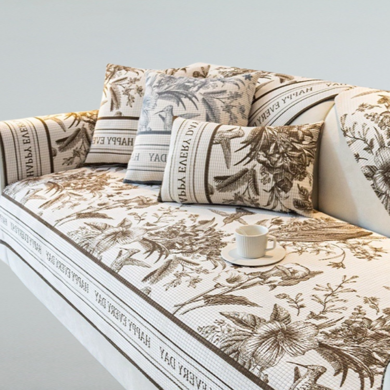 High end retro style, light luxury, all season universal corn velvet sofa cushion