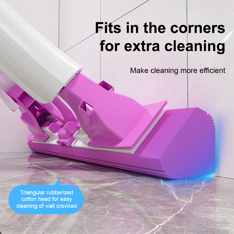 New No-Wash Cotton Mop [Triangular Head for Comprehensive Cleaning]