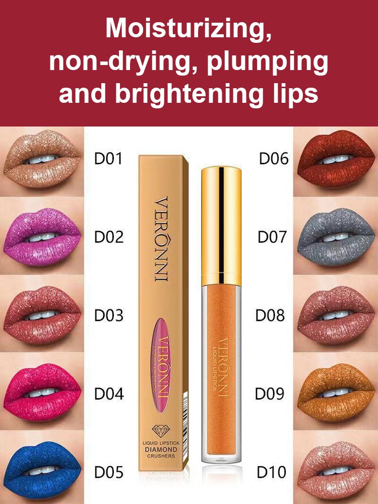 Waterproof and non-stick glitter lip glaze