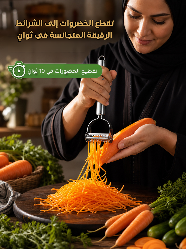 مجموعة مقشرة ومبشرة متعددة الاستخدامات فائق الحدة، من 3 قطع