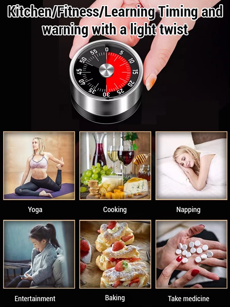 Multi-purpose stainless steel timer