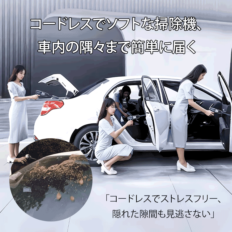 乾湿両用車載充電式ミニ掃除機