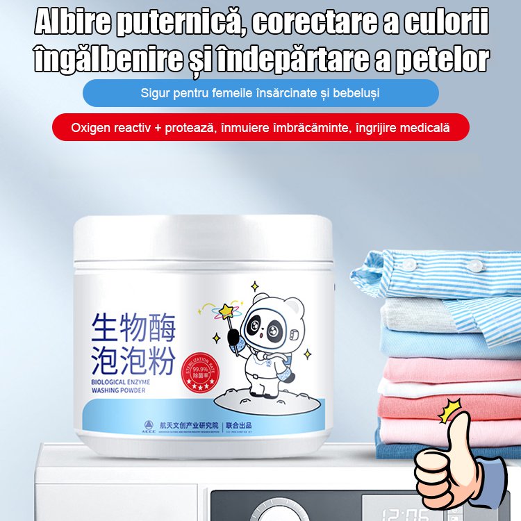 Pulbere de îndepărtare a petelor cu oxigen activat enzimatic