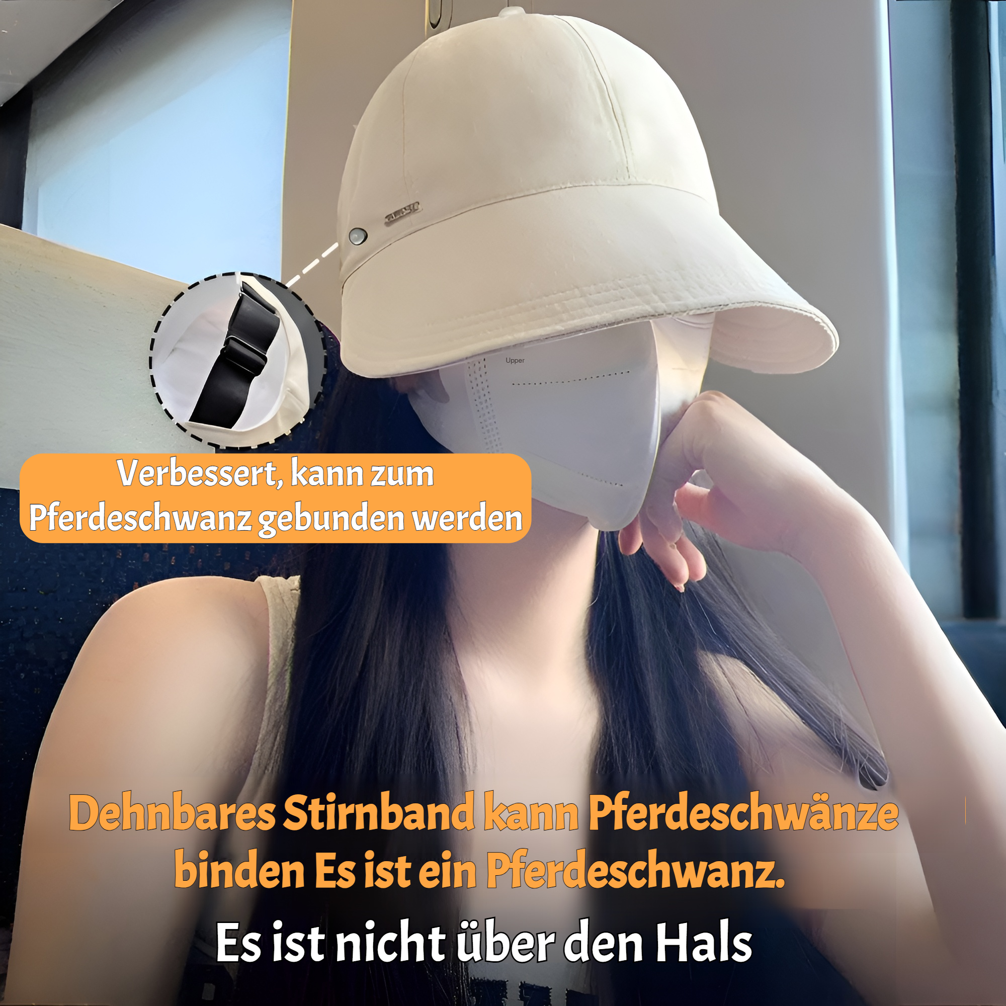 Kompakte und leichte Sonnenkappe für unterwegs