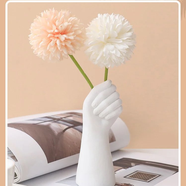  Kreatives handförmiges Harzvasenornament