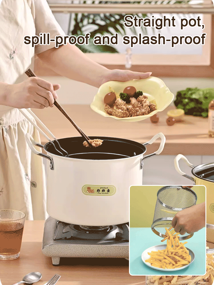 JS-Built-in filter, fuel-saving and non-collapse frying kettle