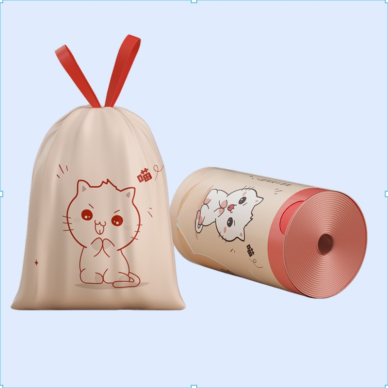 Thickened household portable automatic closing disposable plastic bag kitchen cleaning bag