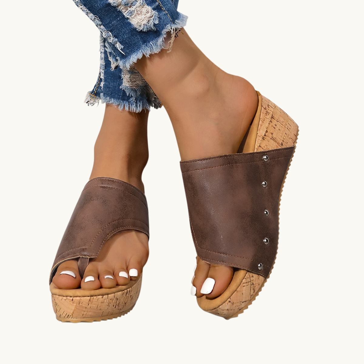 السيدات النعال مع سميكة أسفل كليب