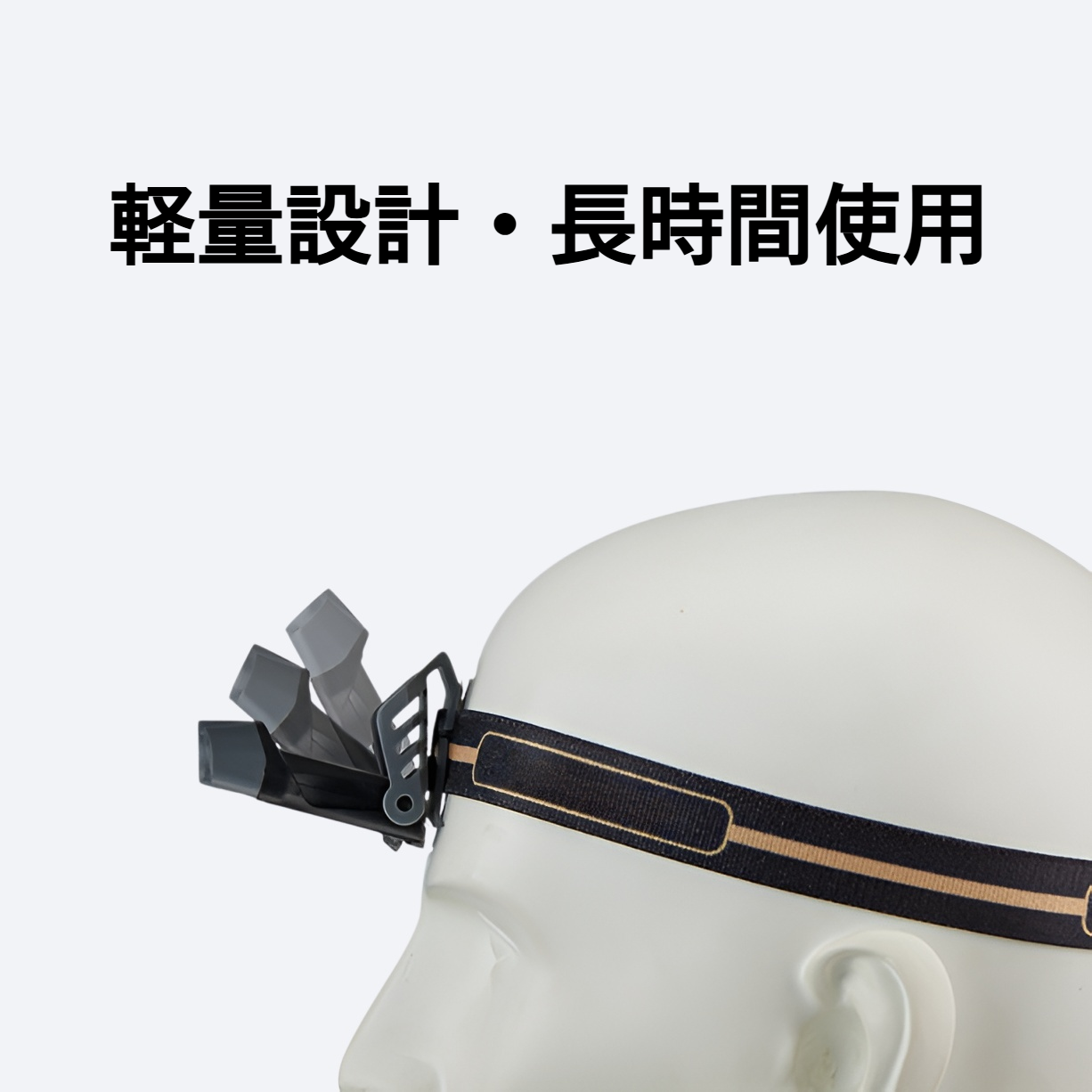 ヘッドキャップ付き超長航続ヘッドライト