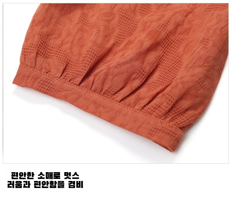 여성용 칼라 반팔 블라우스 여름 스타일링