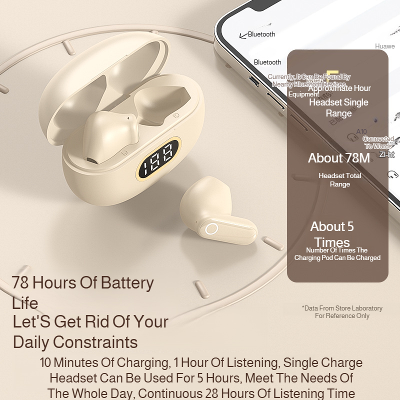 Wireless Bluetooth Headphones Ear Clip Type Running Sports Ultra-Long Battery Life Noise Reduction