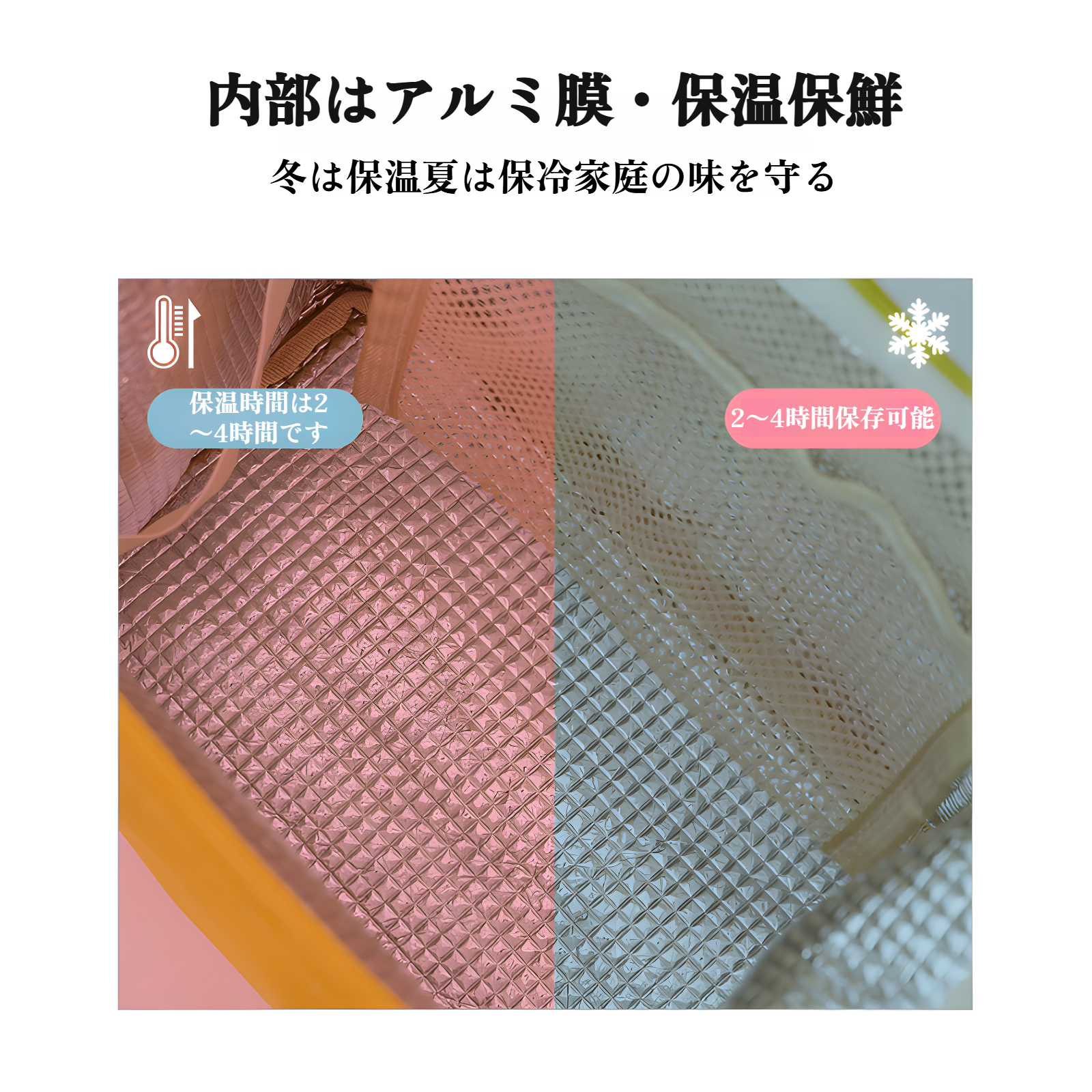 縦型ランチバッグでお弁当や飲み物も収納可能