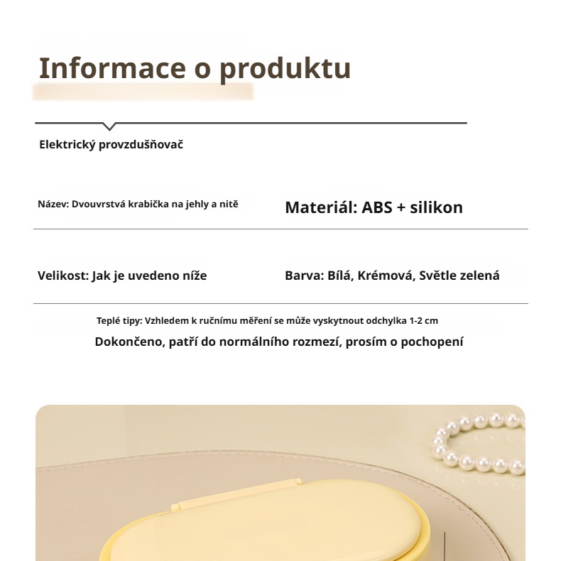Šicí potřeby bezpečně uložené v organizéru