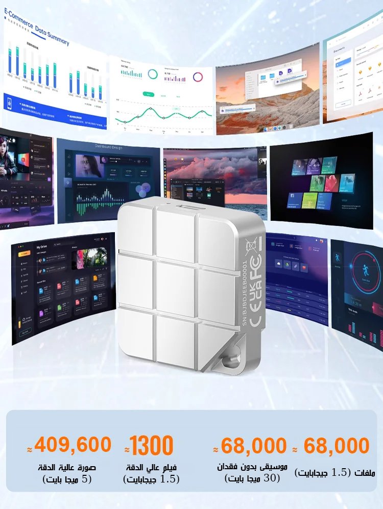 قرص صلب محمول عالي السرعة (نقل البيانات في 1 ثانية)