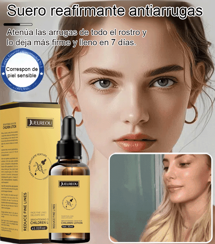Suero antiedad reafirmante para una piel juvenil