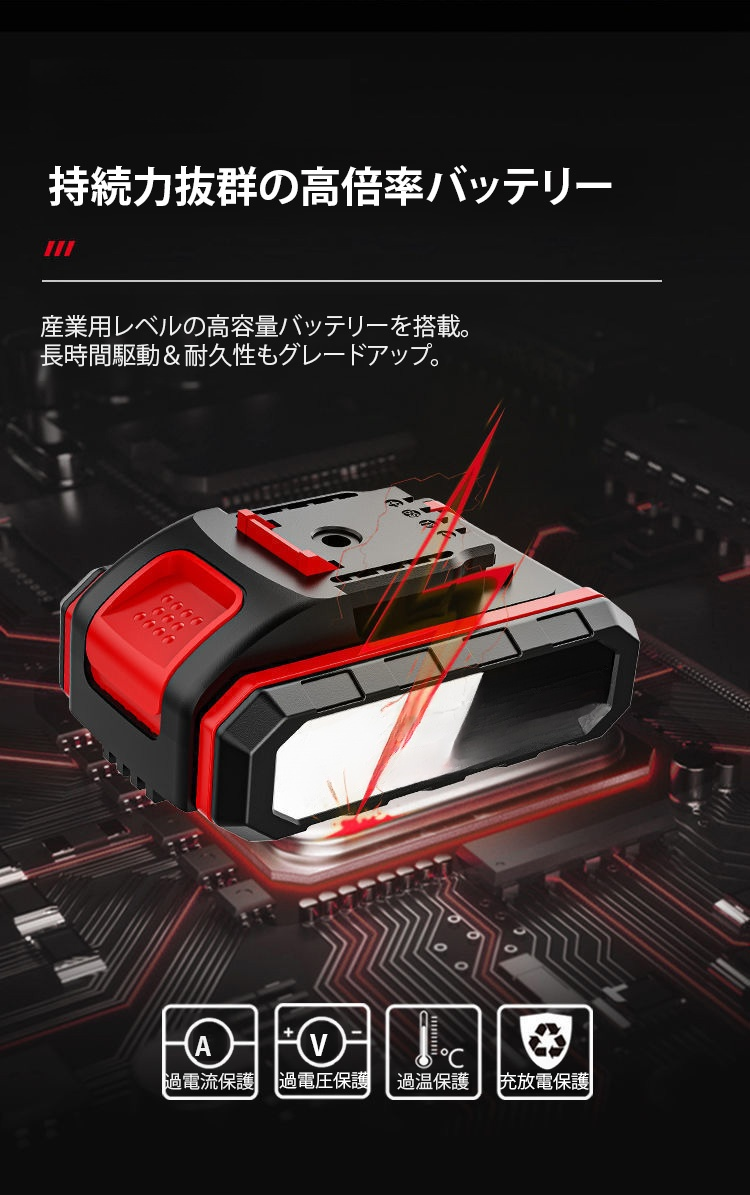 連続作業に適した耐久性のある電動ドリル