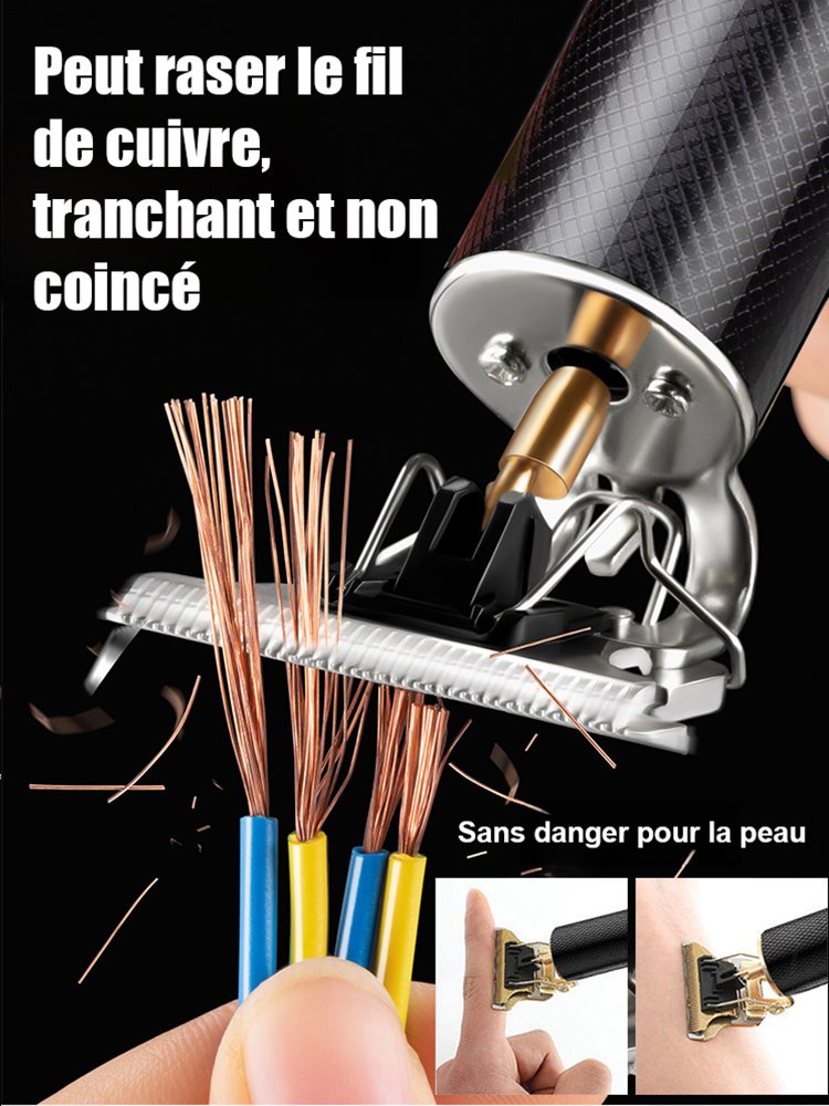 【Silencieux et sans blocage】Tondeuse électrique à huile pour la sculpture des cheveux.