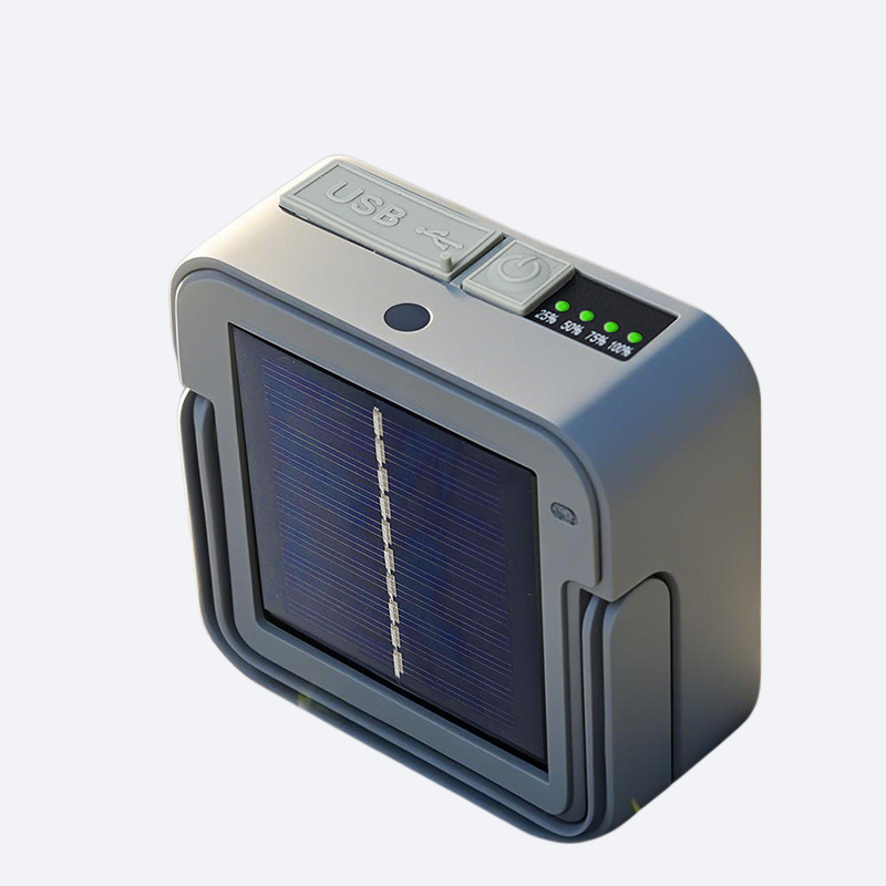 太陽光充電キャンプライトを点灯