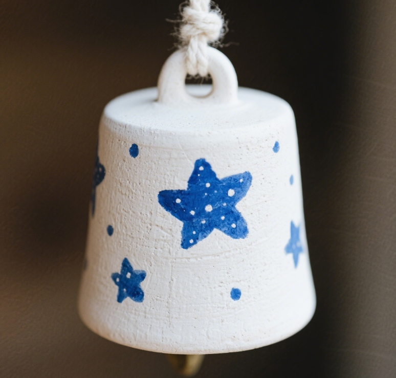 Carillon en terre cuite série Star avec motifs étoilés