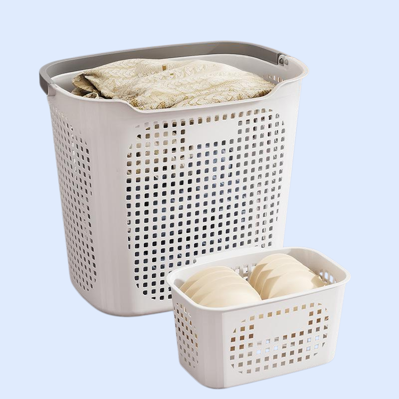 Haushalts-Wäschekorb, großer Schmutzwäschekorb, Aufbewahrungsbox für Kleidung im Bad
