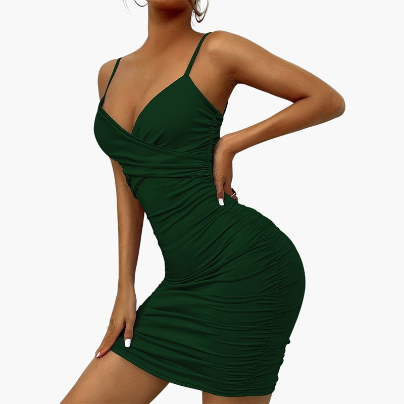 브이넥 나시 스커트