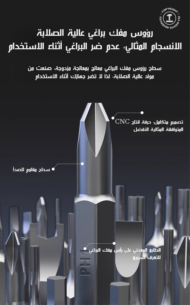 مجموعة مفك براغي 24 في 1