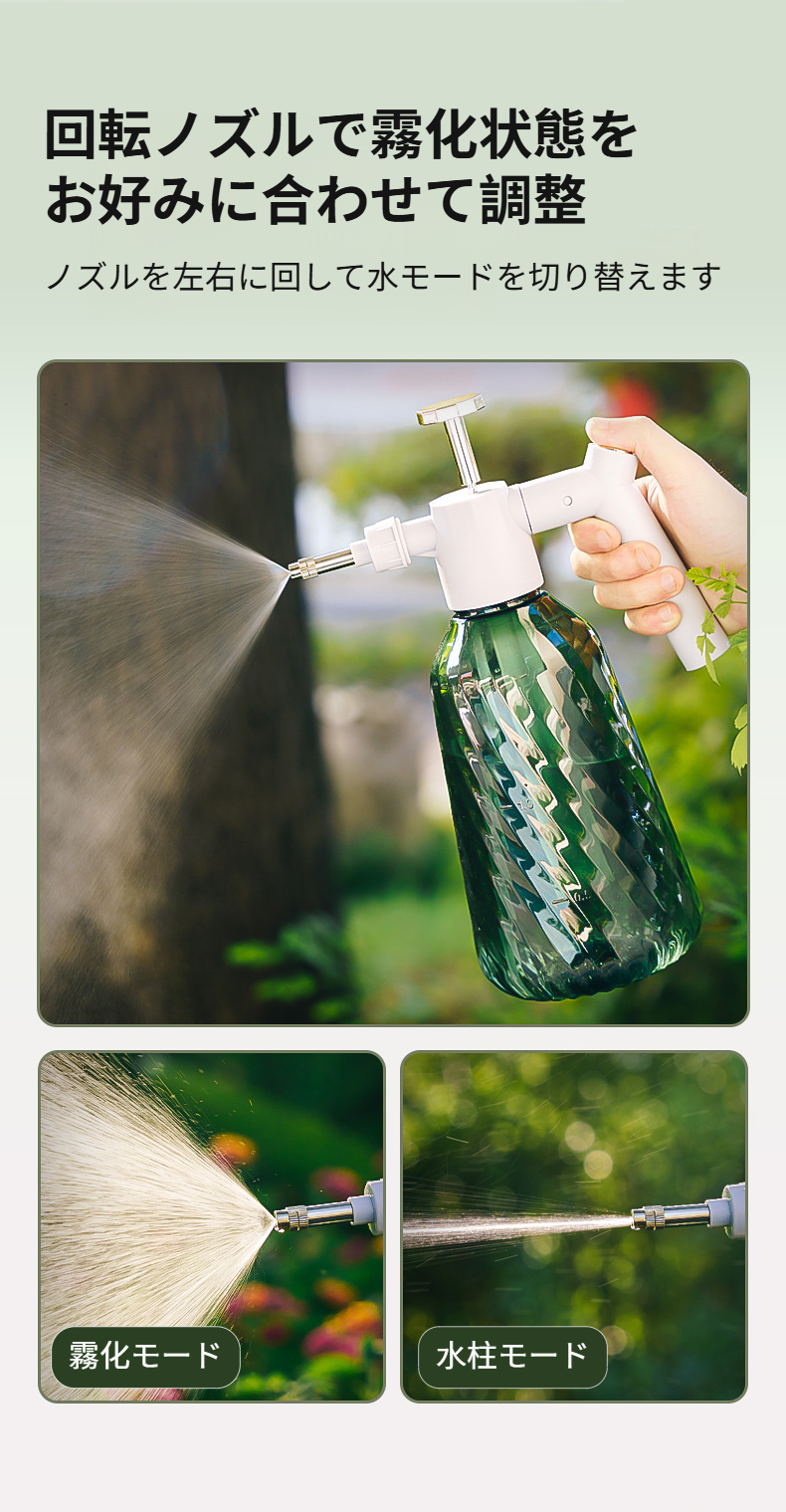 特殊圧力設計のスプレーボトル詳細