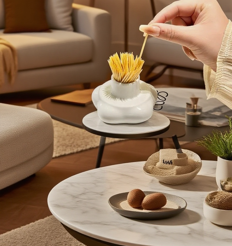 Originelle Zahnstopf Figur aus Keramik