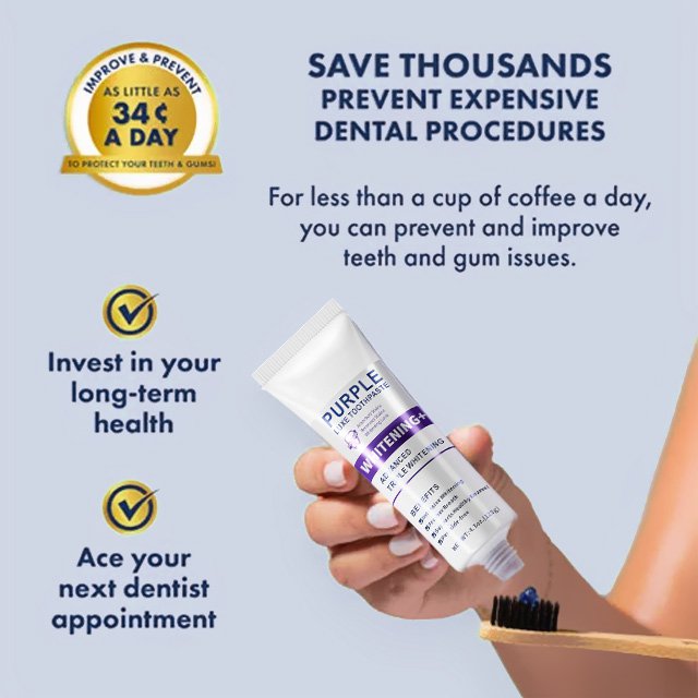 【Removes 250% of dental plaque】Color Correcting Whitening Toothpaste