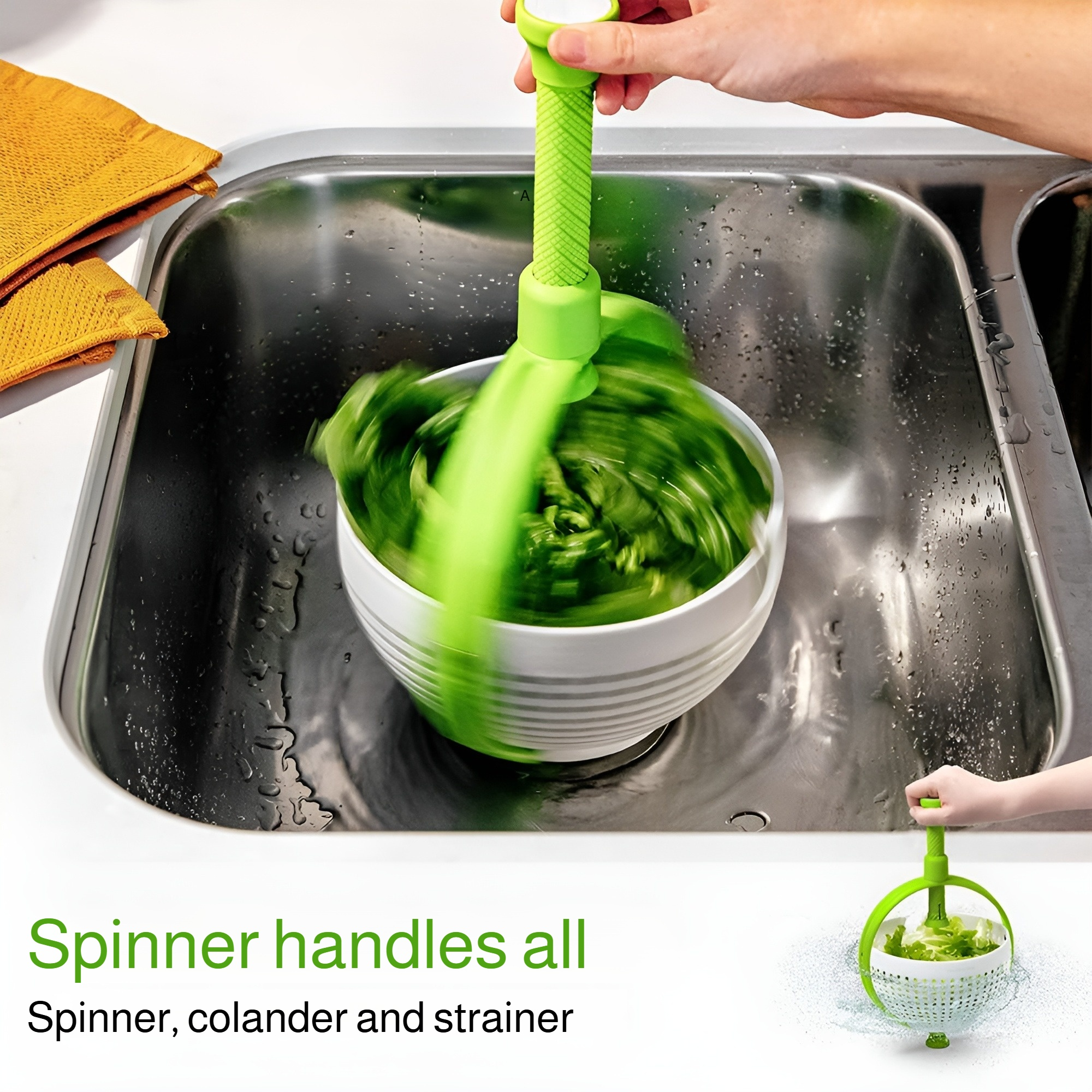 Vegetable Spinner and Draining Basket