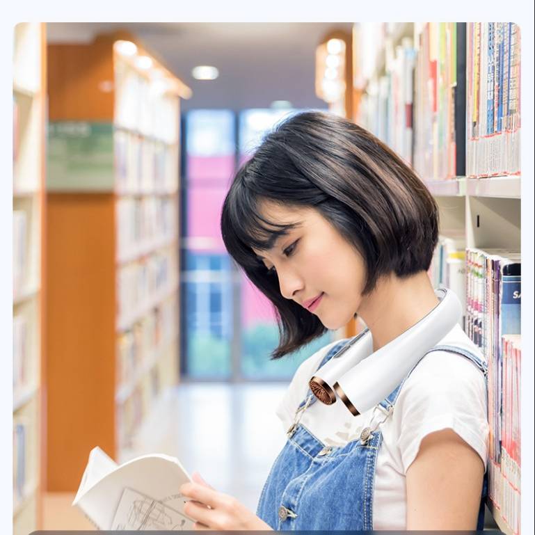 ポータブルターボBladelessのんびりネックファン 屋外スポーツ冷却ファン