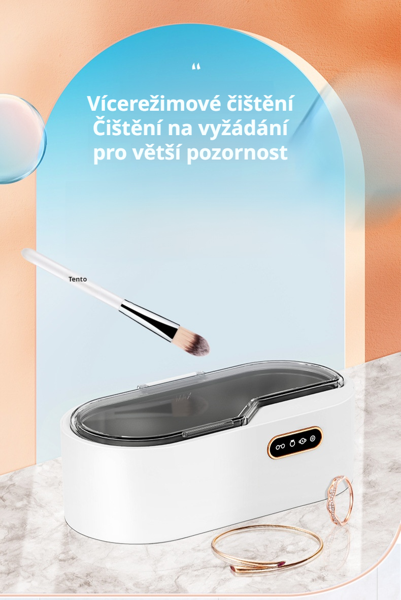 Ultrazvuková čisticí krabička na kontaktní čočky zepředu