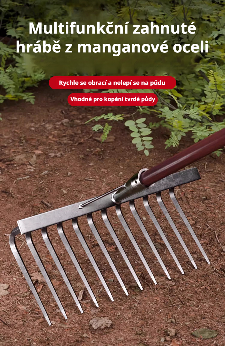Multifunkční oddělitelné hrábě na poli