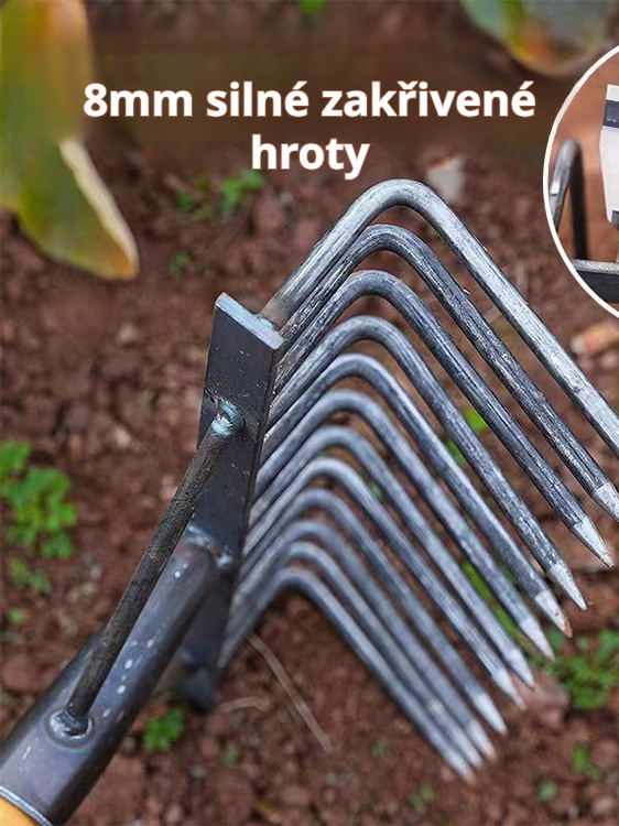 Multifunkční oddělitelné hrábě pro zemědělství