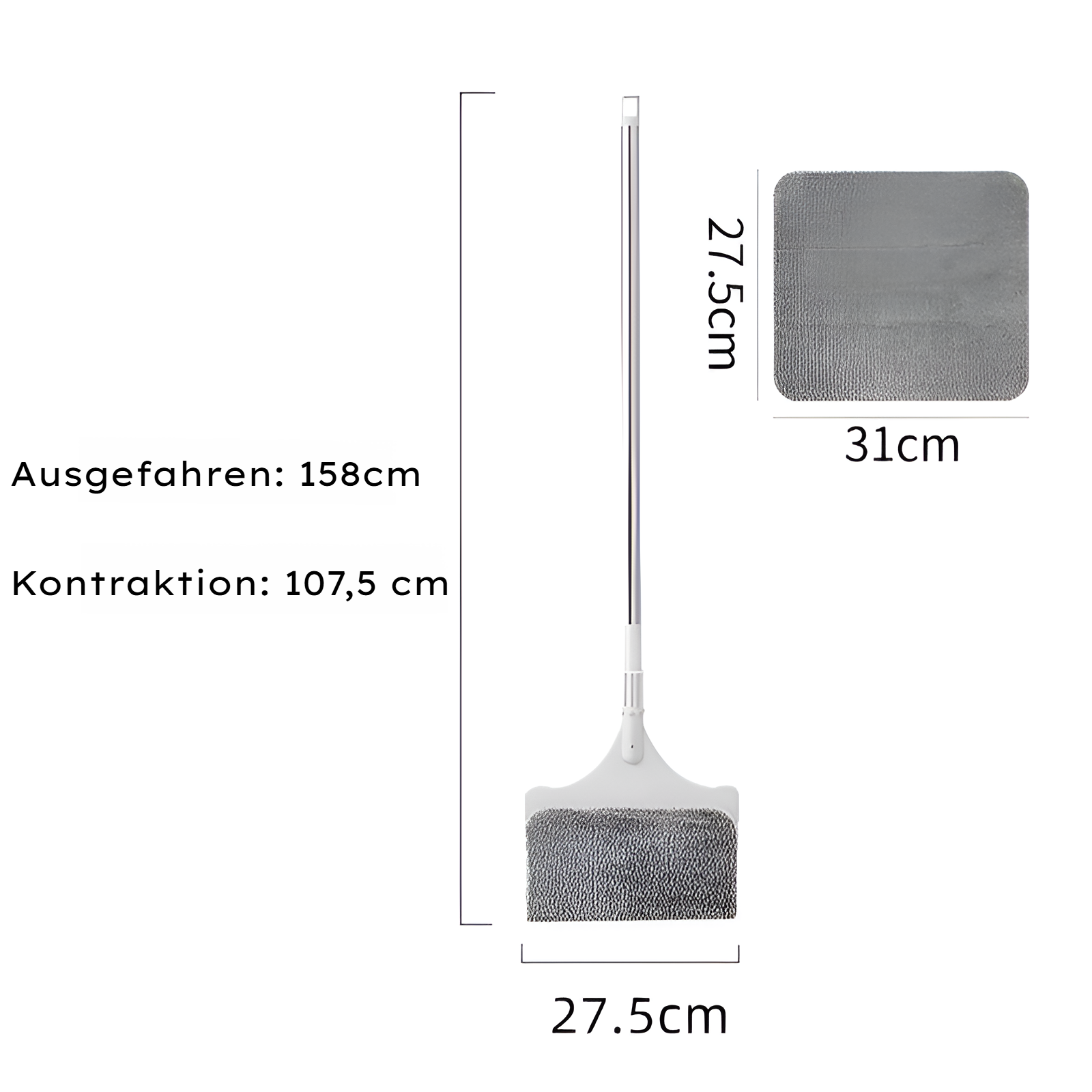 Lazy Mop Teleskop-Zwei-in-Eins-Mopp Haushaltsglasreinigung Fensterreinigungsbürste Deckenmopp Doppel