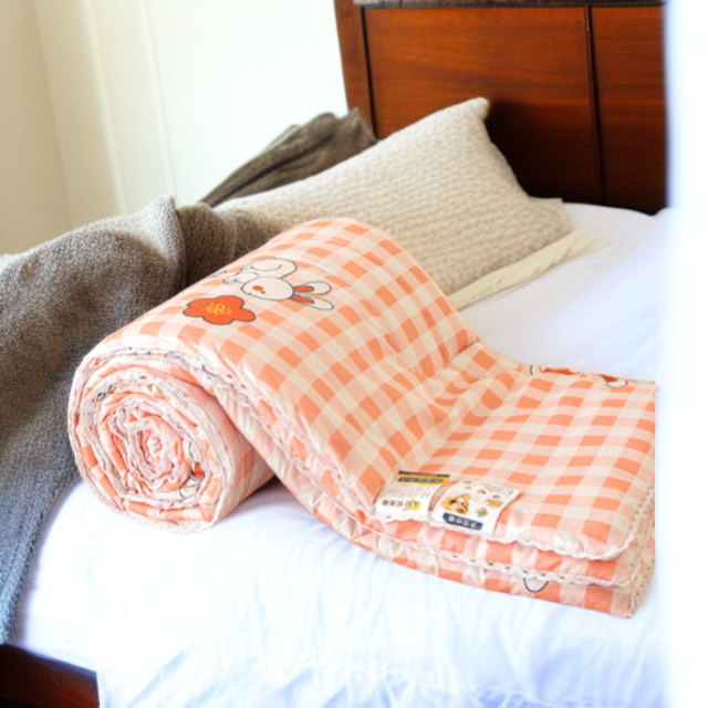 空調キルト抗菌サマーキルトシート 学生寮ダブル薄型キルト 肌に優しい大豆繊維のサマーキルト