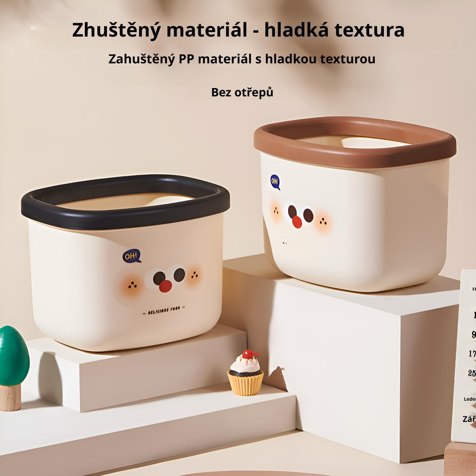 Roztomilý stolní koš na odpadky