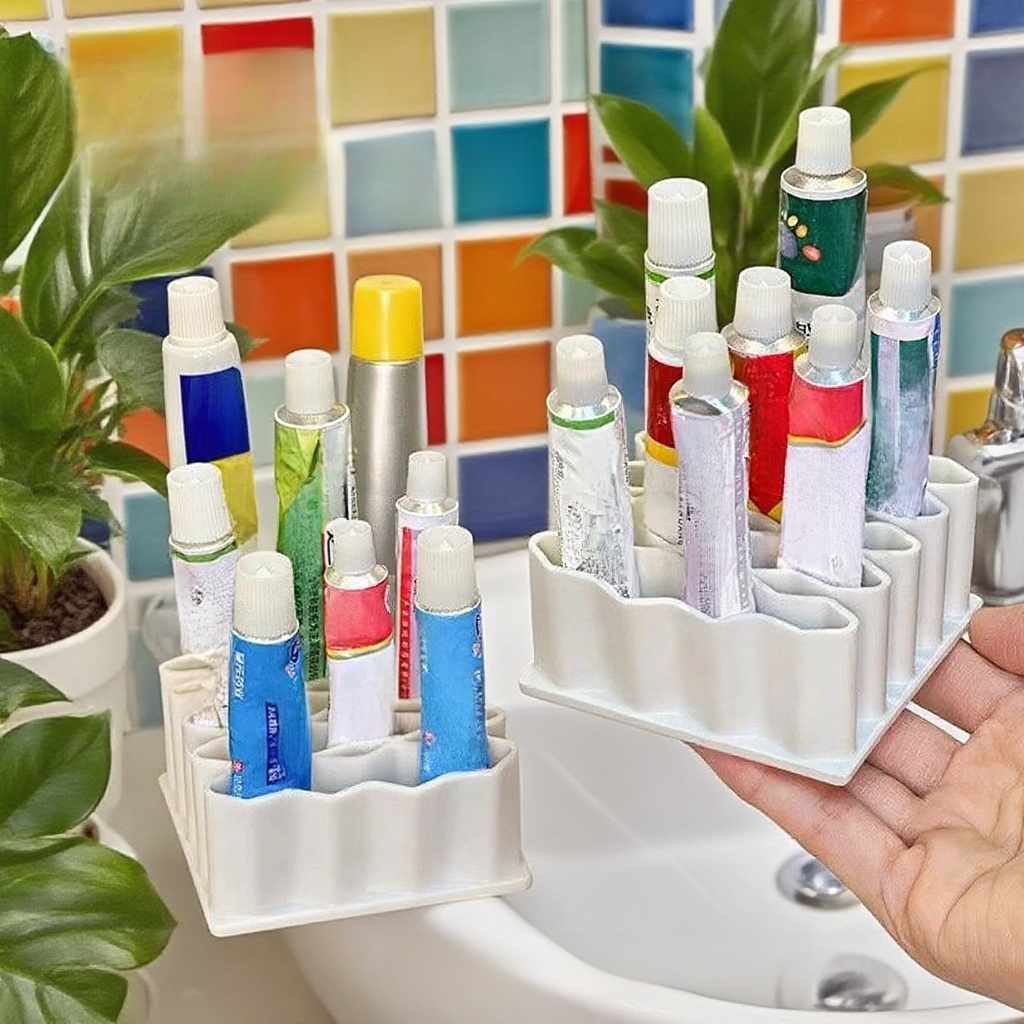 多功能管狀藥膏膠水分格收納架